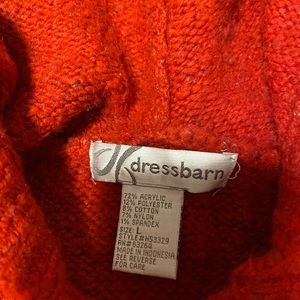 Red cardigan sweater